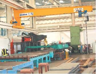 Wall Travelling Cranes The Abus Single Girder Wall Travelling Crane is designed for operation on a lower level beneath a large travelling
