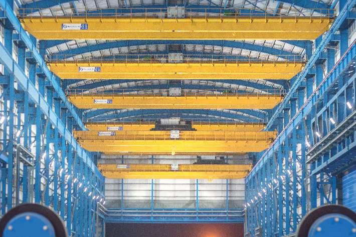 Double Girder Overhead Cranes ElectroMech manufactures Double Girder Overhead Cranes in SWLs ranging from 1000kg to more than 200MT.