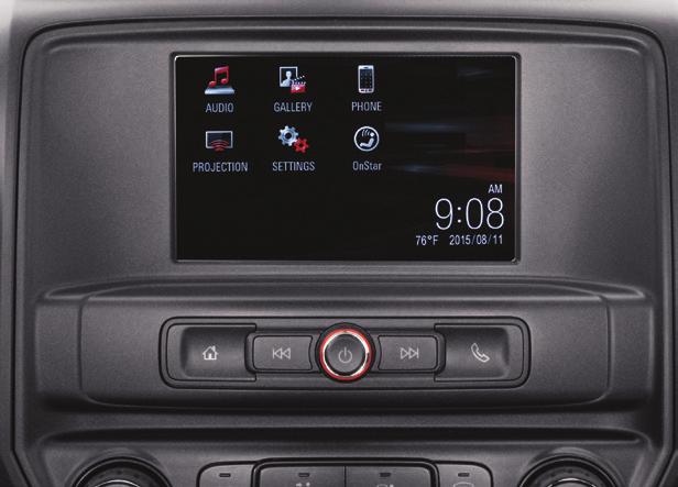 GMC IntelliLink Radio with 7-Inch* Color ScreenF Refer to your Owner Manual for important safety information about using the infotainment system while driving.