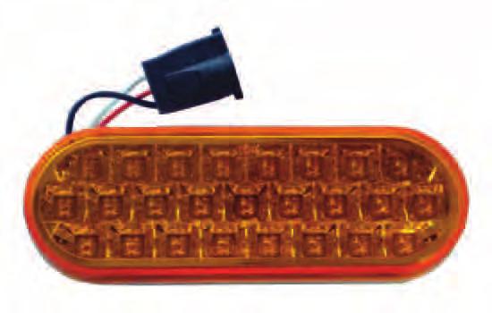 WITH 25 RED DIODES ** D.O.T. APPROVED AMBER AND RED LIGHTS ** ** CLEAR LENS FOR DECORATIVE/OFF ROAD USE ONLY ** ** LUZ AMBAR Y ROJAS SON APPROVADOS POR D.