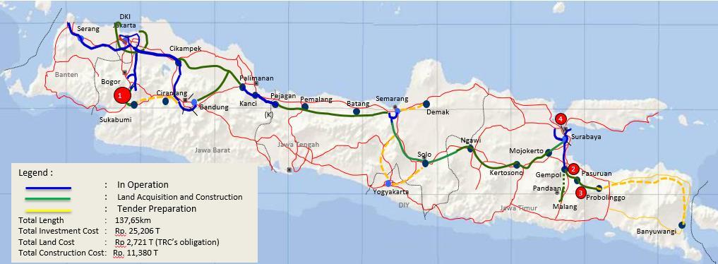 The Government plan to complete and operate additional 203 km Trans Sumatera expressway