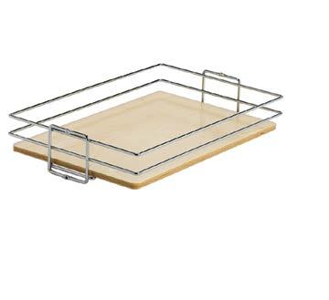 Center-Mount Pantry Roll-Out & Baskets ood & ire Pull-Out ystems Mounted to KV precision ball-bearing slides KV Eco-Friendly Frosted Nickel finish Center-Mount Baskets (sold separately) mount with