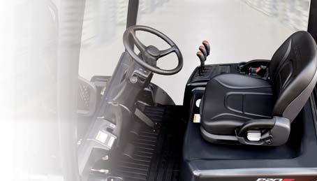 Enhanced comfort features ensures operators do not experience fatigue or stra durg everyday operation.