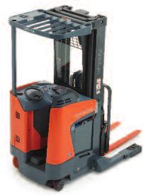 8-SERIES REACH TRUCK 3000-4500 LBS This line of single reach and double reach trucks features an AC powered system which