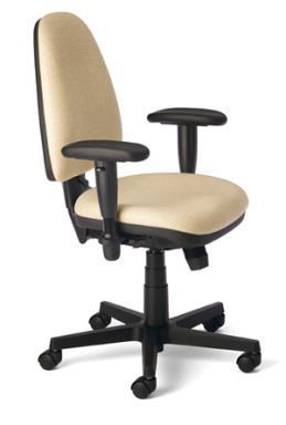 elbow interference with the chair back providing greater freedom of motion Three control options Comfortably accommodates up to 300 lbs High mesh back chair Seat ht range