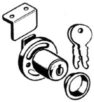 only when locked requires 3/4 hole ack of lock may be recessed into 5/32 deep x 1-3/8 diameter bore ll furnished keyed alike Recommended Fasteners: WW40000, sold in multiples of 1,000