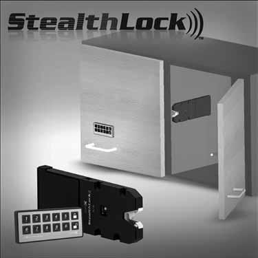 keyless locks Keyless cabinet locking system Radio Frequency Controlled For use in wood applications such as lockers; closet cabinets and storage; kitchen cabinets, liquor cabinets, and entertainment