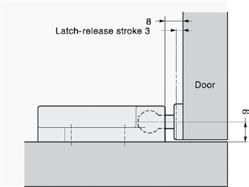 PUSH LTCHES Non-Magnetic Touch Latches Standard Retaining Force Constructed of S plastic Floating strike