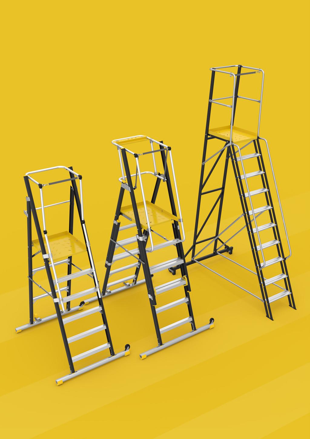 APPROVED Approved according to the new European standard for work platforms.