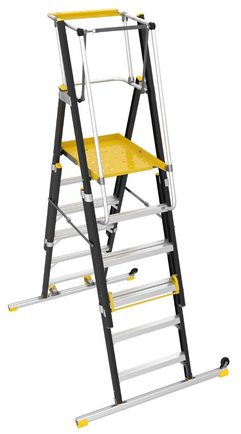 The platform can be set at four different heights. The height is easily adjusted with a handle on each side. PROF+ REG.