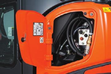 Kubota Original Anti-theft System Your KX057-4 is protected by Kubota s industry-leading antitheft system. Only prograed keys will enable the engine to start up.