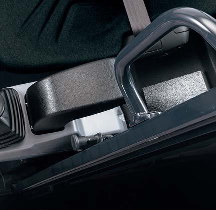 suspension seat helps you work longer with less strain and fatigue.