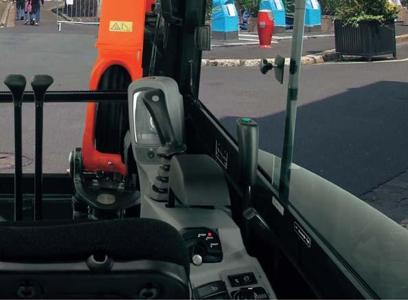 Intuitive panel Following the excellence of Kubota s Control System, the intuitive panel puts convenience at the operator s fingertips.