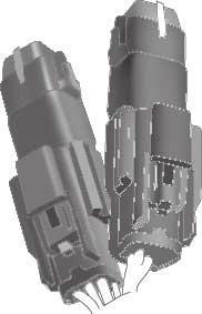 5. See Figure 7. Connect TGS connector half from right handgrip to harness connector half (). 6.