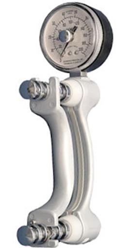 5. Description of the measurement device The two most used hand dynamometers are Jamar TM and Baseline. Both types of these Hand Dynamometers are held by the participant without support.