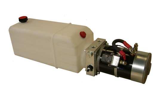 HF C200-03 dc power packs for the use with external valves Examples: 24C20-03-3F-43-8P dc motor: 3kW (24V) with fan gear pump: 4,3ccm /rev oil tank: 8 Liter (usable vol.
