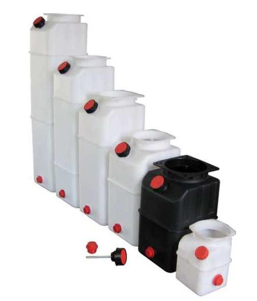 Plastic tanks for compact power units Plastic tanks for HF compact power packs - for C150 and C200 series - suitable for vertical and horizontal mounting - incl.