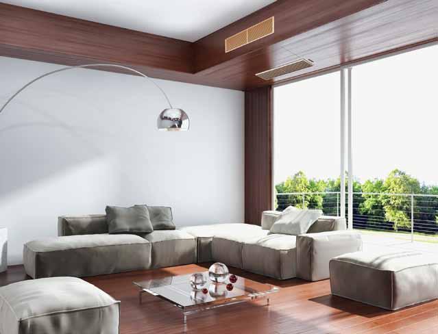 It is suitable for living rooms with shallow tray ceilings or areas requiring a discreet appearance.