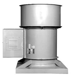 Upblast Axial Model BD40C Roof Ventilators The Model BD40C is the most versatile of Aerovent s upblast roof ventilators. It is a three-part assembly consisting of: ❶ Stack cap with automatic dampers.