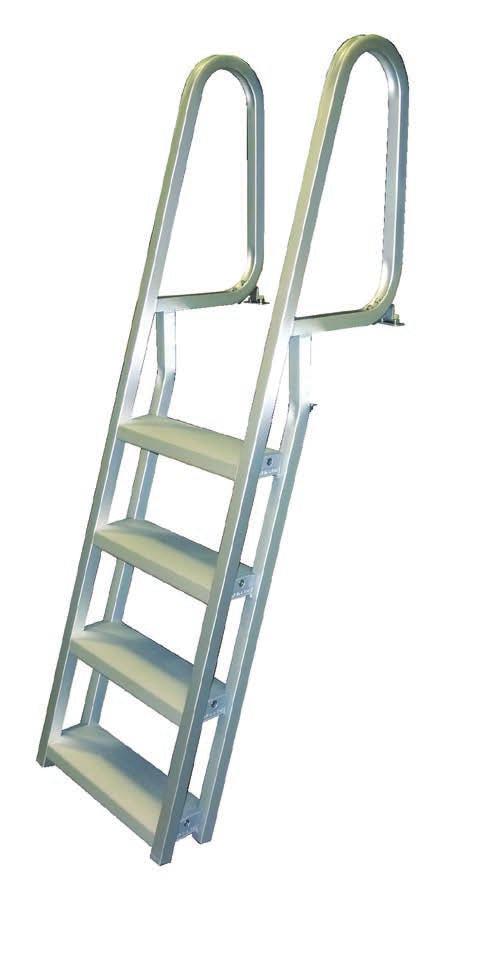 » On our 15º ladders, we finish each step end with our exclusive cast cap with countersunk fasteners, adding even more