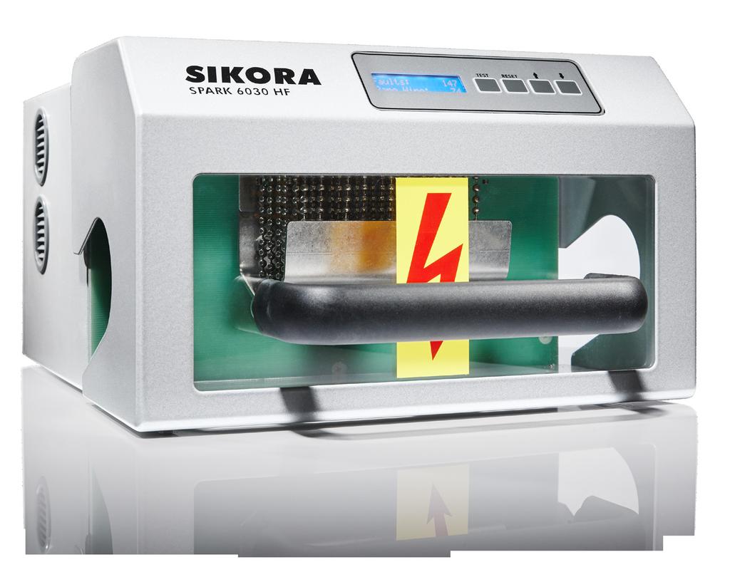 SIKORA EXTRA PRODUCTS SEARCH FOR BARE PATCHES The SPARK 2000/6000 for the production of tubes For wire and cable production processes, the spark tester by SIKORA is already an established key figure.