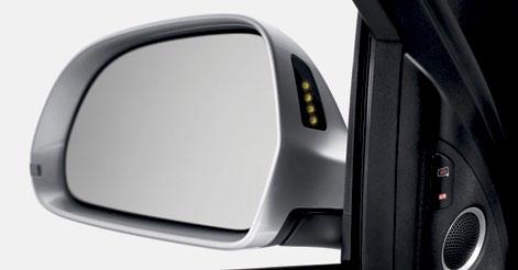 If Audi side assist identifies another vehicle, it informs the driver via LED lights in the exterior mirror.