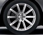 The wheels come equipped with summer performance tires, which help to improve handling and driving dynamics. [S line Package or 19" Sport Package required.