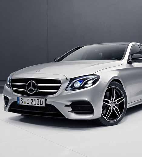 20 E-Class Saloon Night pack from 426* 18 5-twin-spoke light-alloy wheels painted in black with a high-sheen finish 19 AMG 5-twin-spoke light-alloy wheels painted in high-gloss black with a highsheen