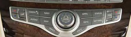 Navigation System (if so equipped) Clock Set/Adjustment 5 4 3 Use the Infiniti controller and ENTER button to navigate through the center display screens.
