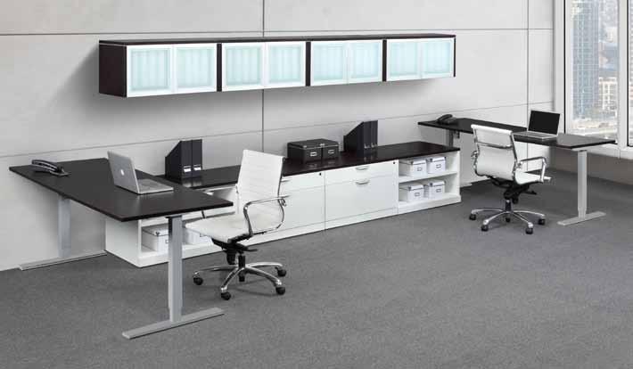 Electrical Height Adjustable Tables casegoods The human body is designed for standing, not