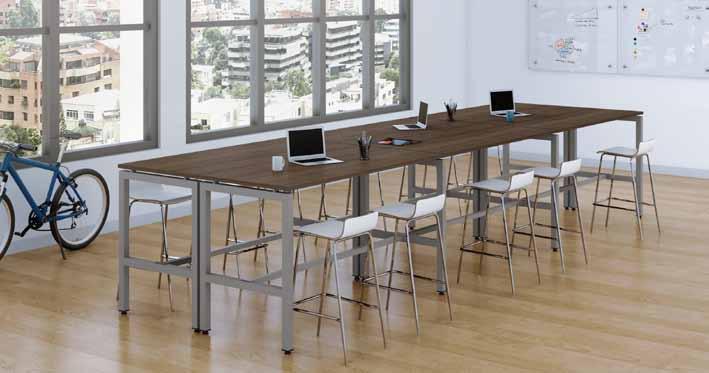 gathering tables tables & presentation Attractive and durable laminate surfaces with PVC DuraEdge detail make these gathering tables perfect for any application. Standard 42 H.