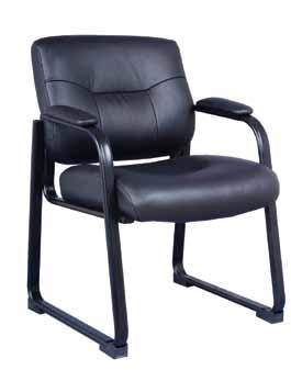 List $291 Ashton Leather Guest Chair Sled Base Model No.