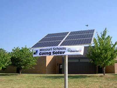 Education Missouri Department of Economic Development, Division of Energy Goal to bring solar power and education to K 12 schools Provided a 1 KW solar array post