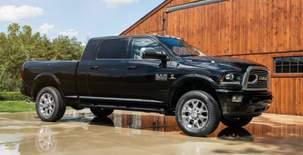 The most luxurious model in the Ram truck lineup comes in Crew Cab and Mega Cab models, and catches the eye with a Tungsten Chrome Limited grille, Tungsten Chrome