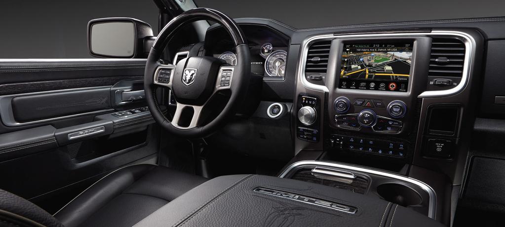 The art of technology. Each trim level of the 2016 Ram 1500 features a bold instrument panel cluster and interactive, in-cluster display centre.