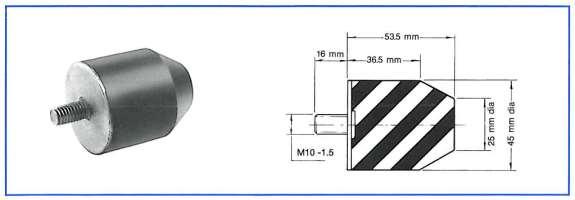 Buffer An effective, easy to install mounting that controls noise, reduces vibration and lessens the effect of impact.