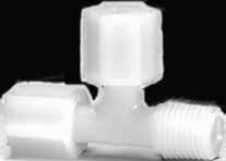 Plastic Products Molded ompression Products Not available with GRIPPER style nut Sold Only with GRIPPER style nut Male Run Tee D F N Male Pipe Number Number Across o.d. Thd.