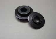 Has 1-1/4" swing radius and smooth dual rollers, has 1-11/16" swing radius and grooved dual rollers and has