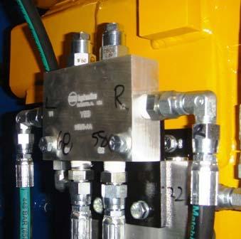Tighten the spotting counterbalance valve lock nut. 6.
