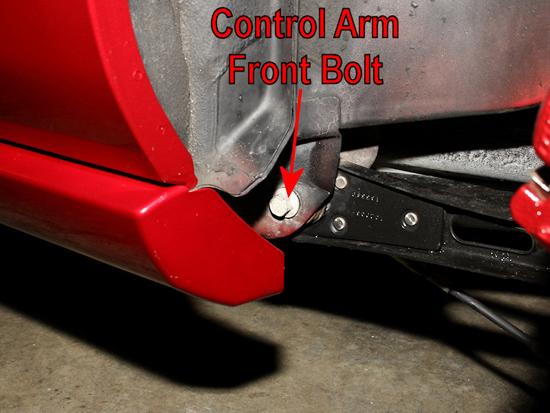 7. Once the parking brake cable is free of the lower control arm, you re ready to begin the actual removal of the arm itself.