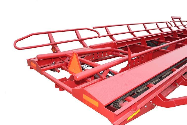 Operation Bale Divider The Bale Divider has multiple postions to achieve desired space between rows when unloaded.