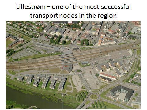 Oslo-Akershus (Peter Austin) + Lillestrøm - Bryn A partly good example is Sandvika, accessible One of the first railway stations + 2 separate metro through