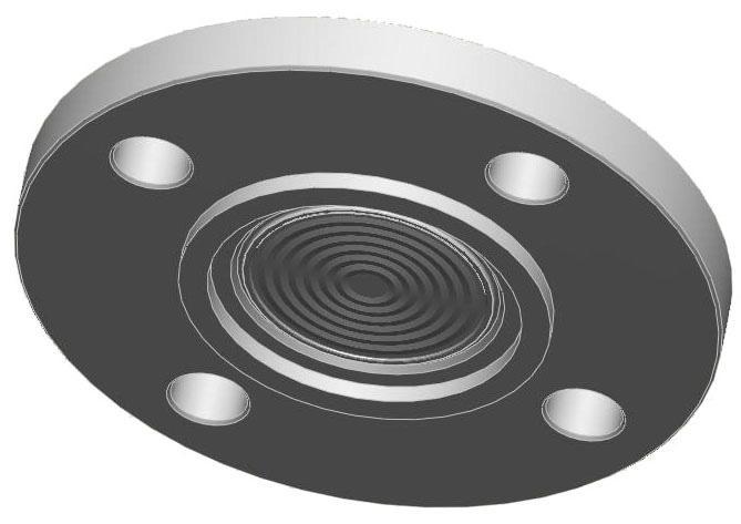 Rosemount DP Level March 2017 Figure 35. FVW Flush Flanged Type Seal - EN1092-1 Type C A C B B A. Process flange B. Diaphragm C. Connection to transmitter Dimensions are in inches (millimeters).