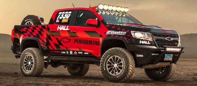 CHEVROLET COLORADO ZR2 OFF-ROAD HALL RACING TRUCK On August 18-19, a Colorado ZR2 Race Truck competing for the first time in America s longest off-road race made the arduous trek from Las Vegas to