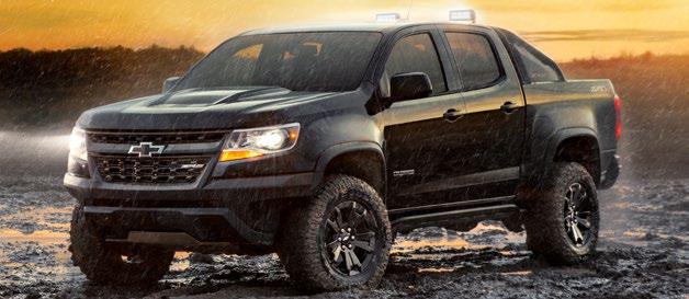 2018 CHEVROLET COLORADO ZR2 MIDNIGHT EDITION Chevrolet has combined the groundbreaking capability of its Colorado ZR2 off-road midsize truck variant with the style and functionality of the