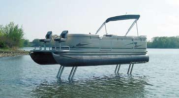 Electric Pontoon Legs can be installed on