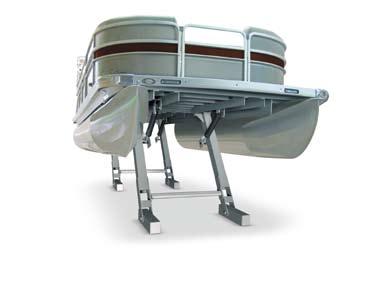 Standard Hydraulic Legs The standard model is an economical choice for smaller boats with twin pontoons.