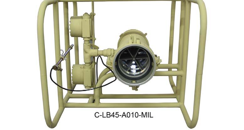This unit is equipped with a dual display and a single reset key (one display cannot be reset). C-LB45-A-MIL (6 cam lock fittings for 5 to 9 GPM) This unit weighs 73 pounds and is 23x26.5x3.