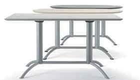 Surf Carlo Bartoli 120 Rectangular table. Frame of high resistance aluminium (base Ø 35 mm columns Ø 80mm) in satin or polished anodized finish.