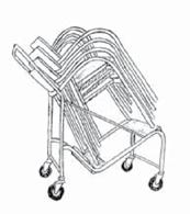 76 Kart Universal trolley Carlo Bartoli 99 102 Universal Trolley for transport and storage of stacking chairs.